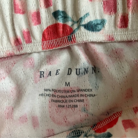 Rae Dunn 3 Piece Checked Orange Lounge Set Spread Kindness Pajama Tee cami short - Picture 10 of 13